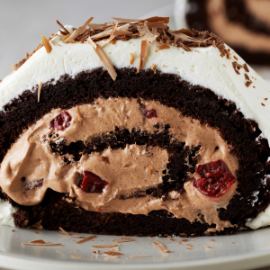 Flourless Black Forest Roulade