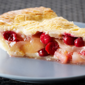 Flourless Pear and Cranberry Pie