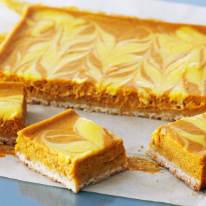 Pumpkin Swirl Cheesecake Squares