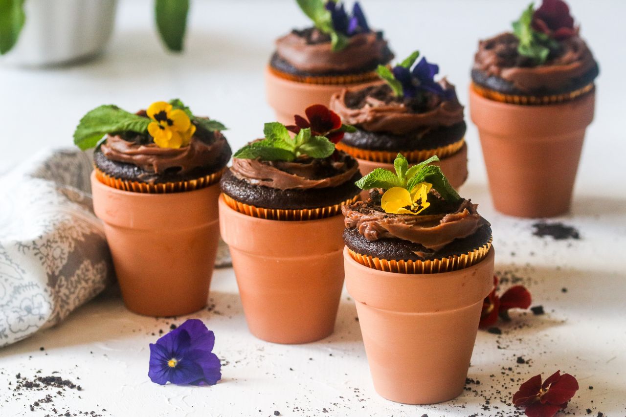 Flowerpot cupcakes