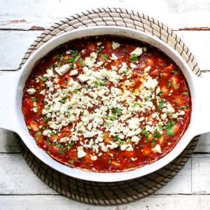 Greek-Style Baked Beans With Tomato Sauce and Feta