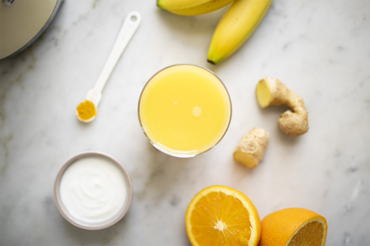 citrus smoothie mis en place