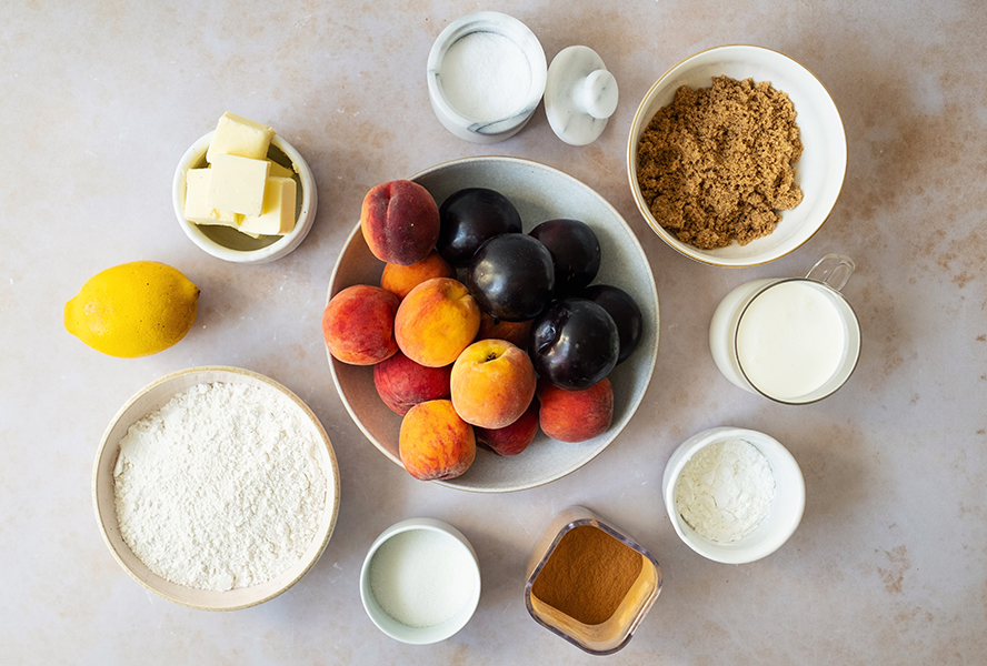 peach plum cobbler ingredients