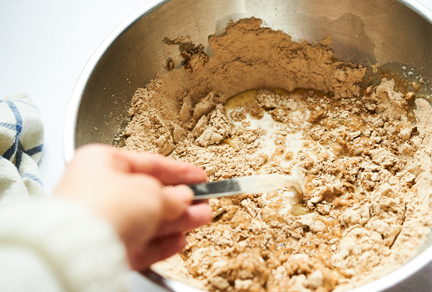 batter for green banana flour pancakes