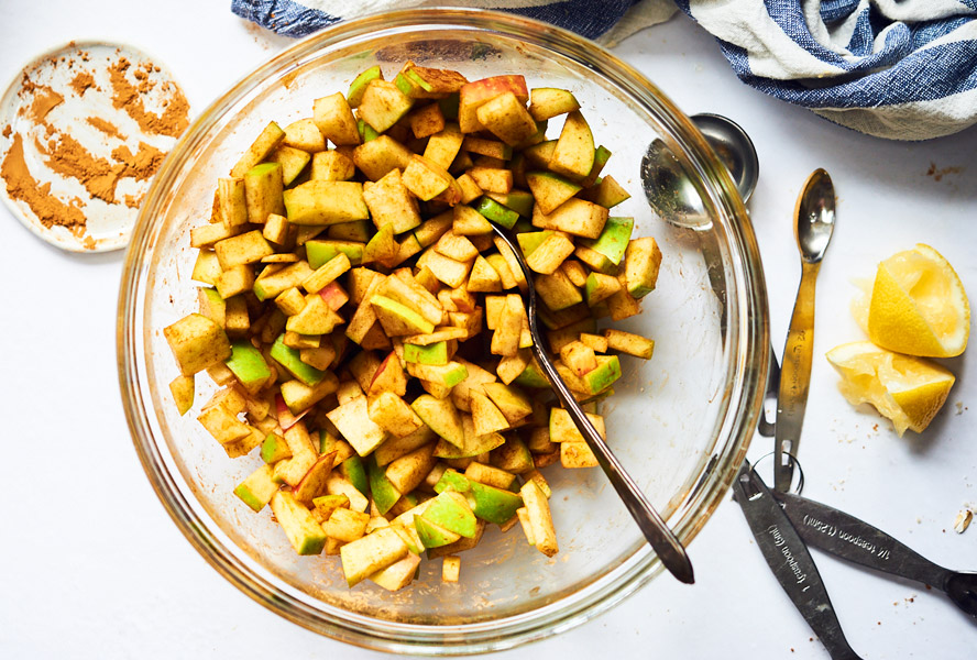 Filling for healthy apple pie squares