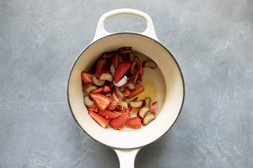 Strawberry rhubarb compote