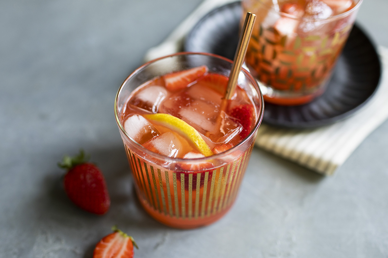 Marcella DiLeonardo's strawberry rhubarb spritzer