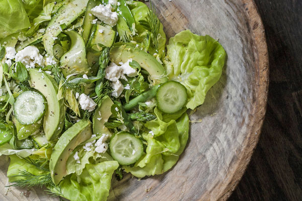 Everything Green Salad With Green Goddess Dressing