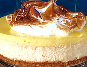 Meyer Lemon Meringue Cheesecake