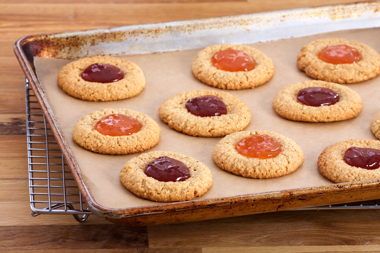 Almond Butter Thumbprint Cookies