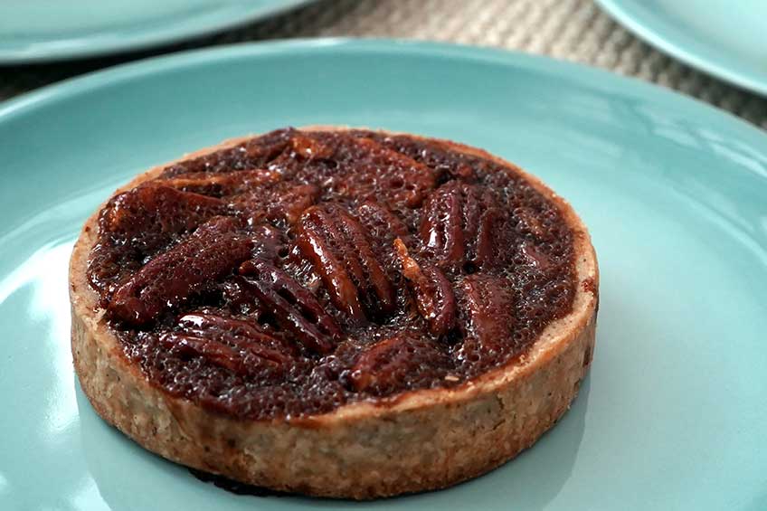 Anna Olson's Chocolate Pecan Caramel Tarts.