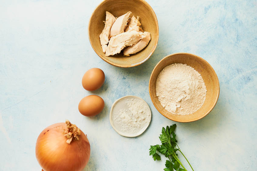 Ingredients for kreplach Jewish dumplings