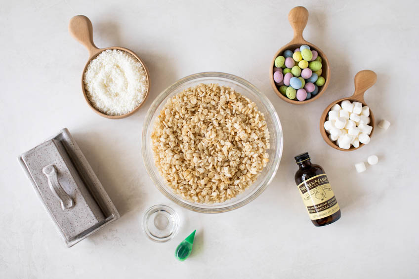 Ingredients for Rice Krispie Easter nests