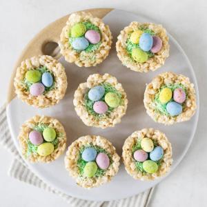 Crispy Rice Easter Egg Nests Are Seriously Adorable