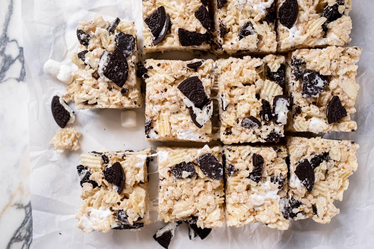 Marshmallow Potato Chip and Oreo Squares