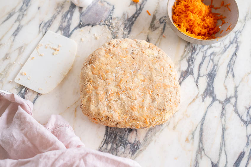 Dough for carrot cake scones