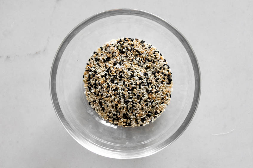 A bowl of Everything Bagel seasoning