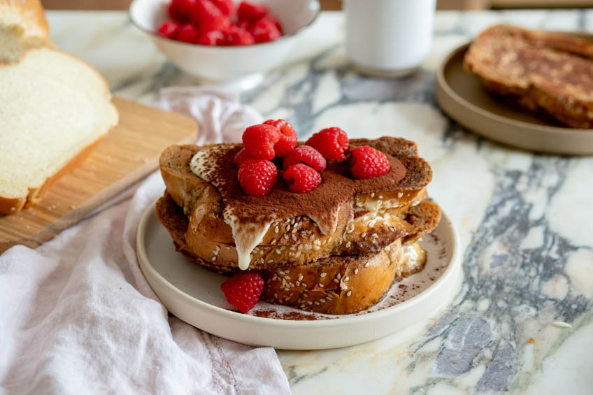 Tiramisu French Toast, ready to serve