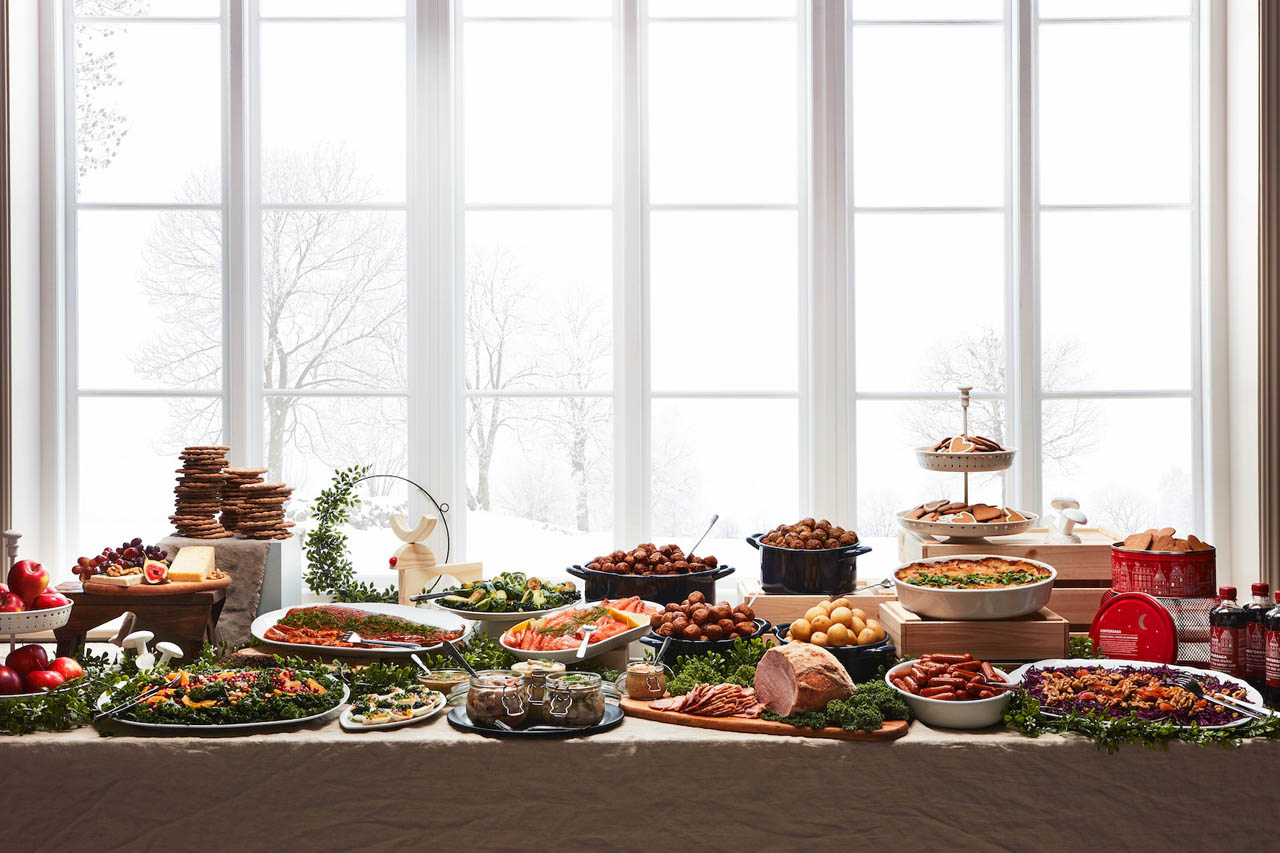 IKEA Julbord holiday smorgasbord on a table