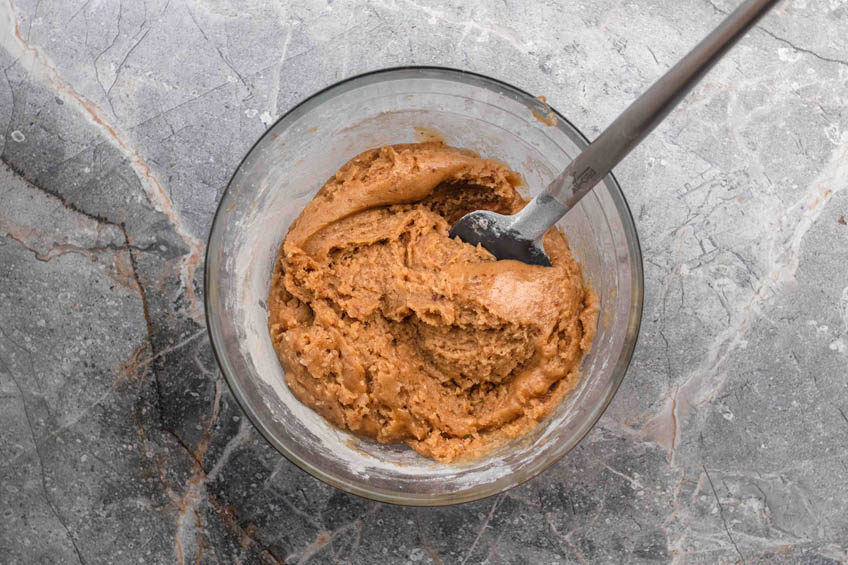 Batter for dark chocolate cranberry cookies