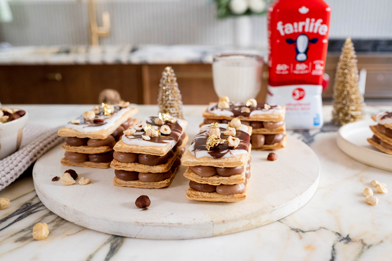 Fairlife hazelnut chocolate mille feuille