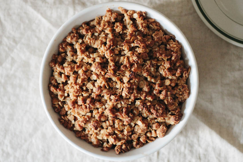 Miso apple crumble, fresh out of the oven.