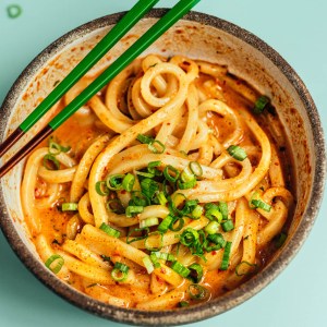 Slurp Up This Fiery Korean Udon Carbonara