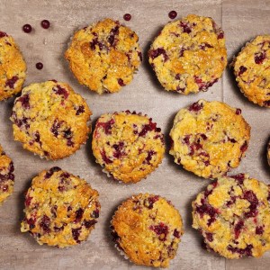 Arctic Cranberry Orange Muffins with Orange Glaze