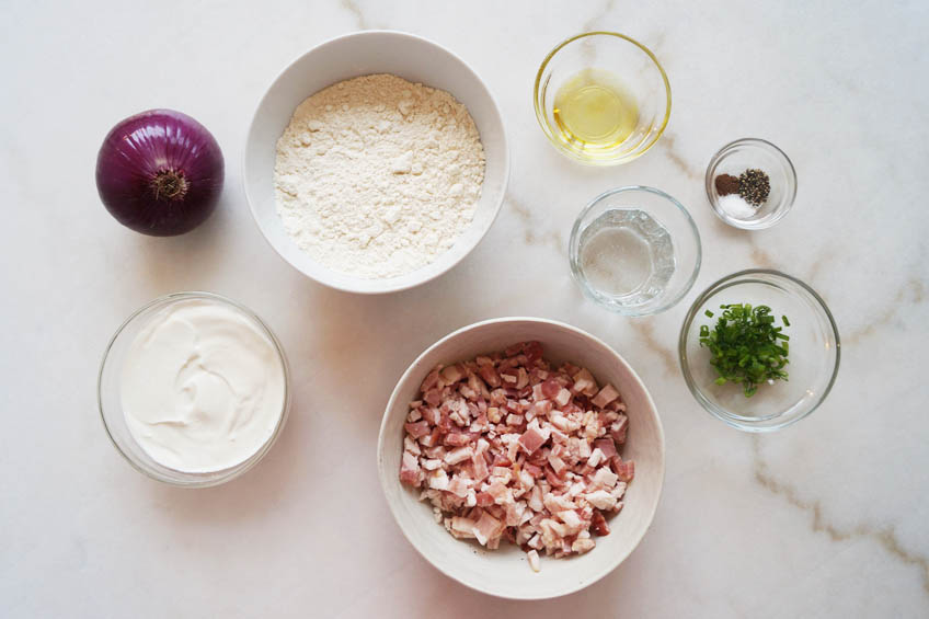 Ingredients for flammkuchen