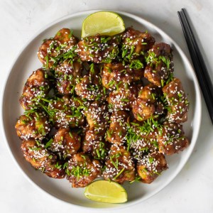 Oven-Fried Honey Garlic Chicken Bites