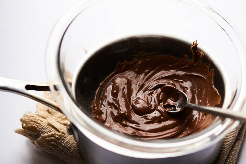 Chocolate over a double boiler