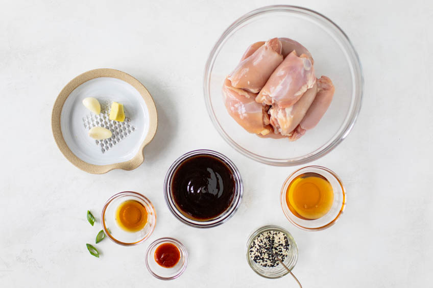 Ingredients for Air Fryer Hoisin Glazed Chicken Thighs