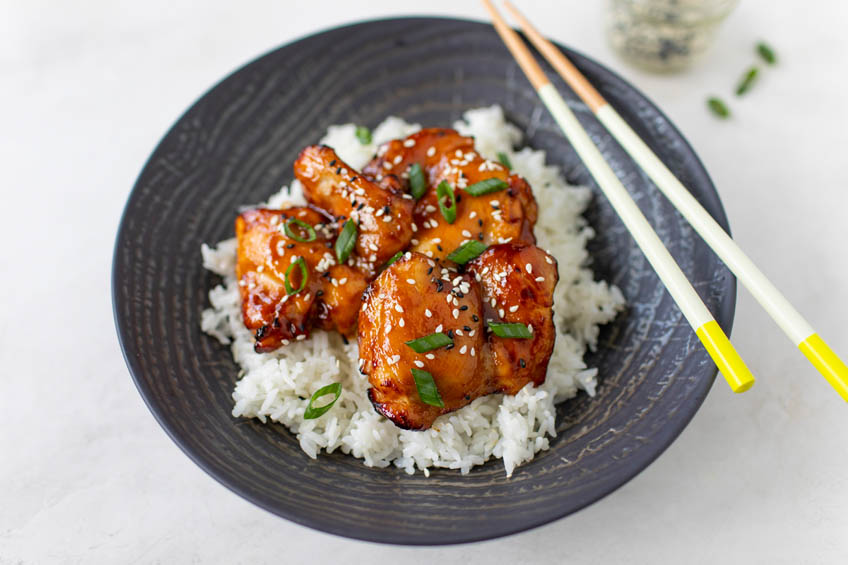 Air Fryer Hoisin Glazed Chicken Thighs