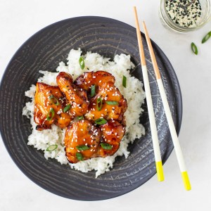 Air Fryer Hoisin Glazed Chicken Thighs