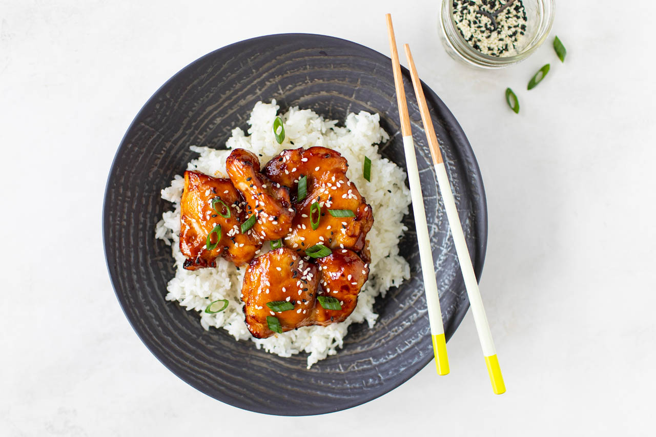 Air Fryer Hoisin Glazed Chicken Thighs