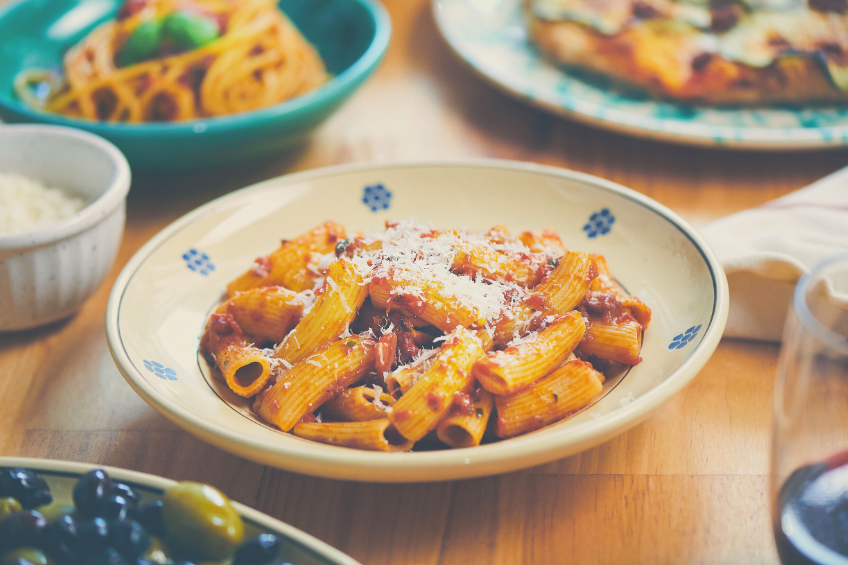 A bowl of PORTA's Amatrice pasta.