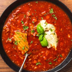 Creamy Vegan Lasagna Soup