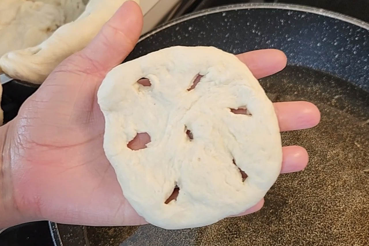 Rolled dough for Inuvialuit donuts