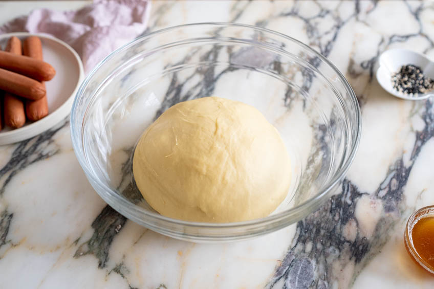 Dough for Chinese hotdog flower buns