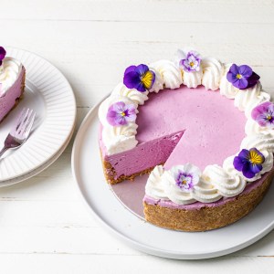 The Prettiest No-Bake Ube Cheesecake