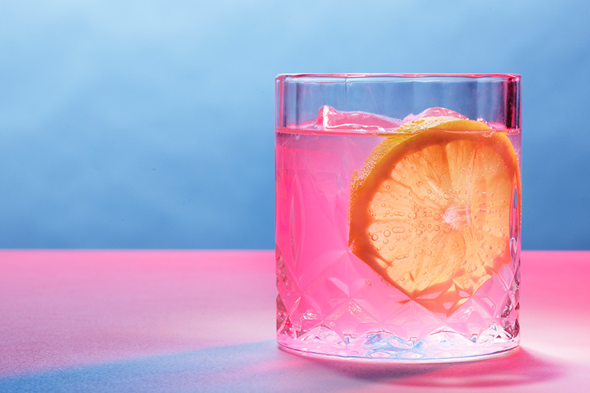 Pink cocktail