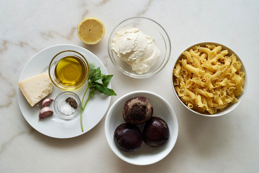 Ingredients for Bright Pink Barbie-Inspired Beet Pasta