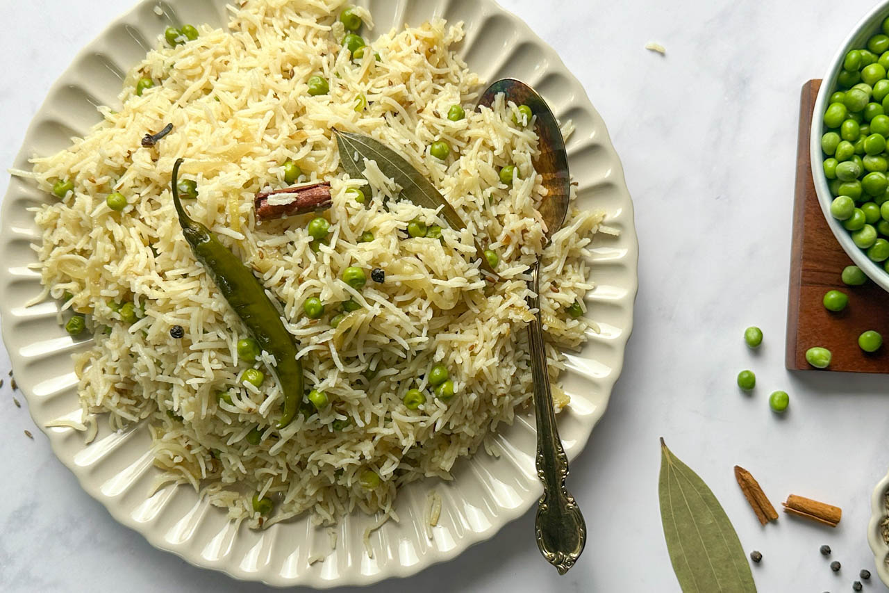 Matar pulao (Green pea rice)