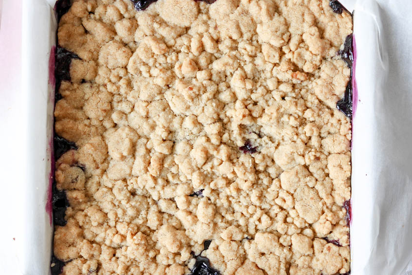 baked cardamom sugar blueberry bars