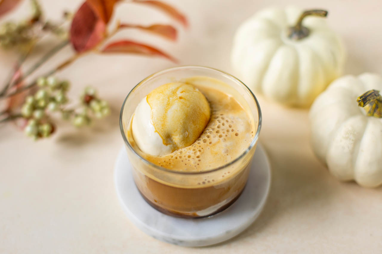 Pumpkin spice affogato