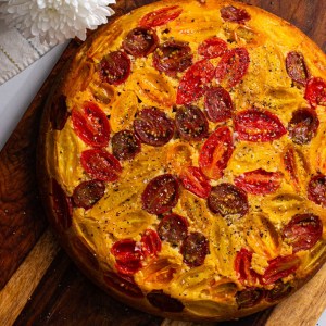 Cherry Tomato Upside Down Cornbread