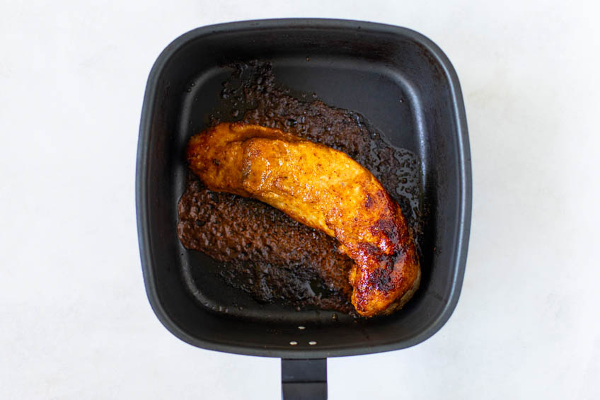 Pork tenderloin in air fryer basket