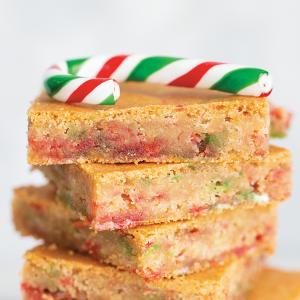 Candy Cane Blondies
