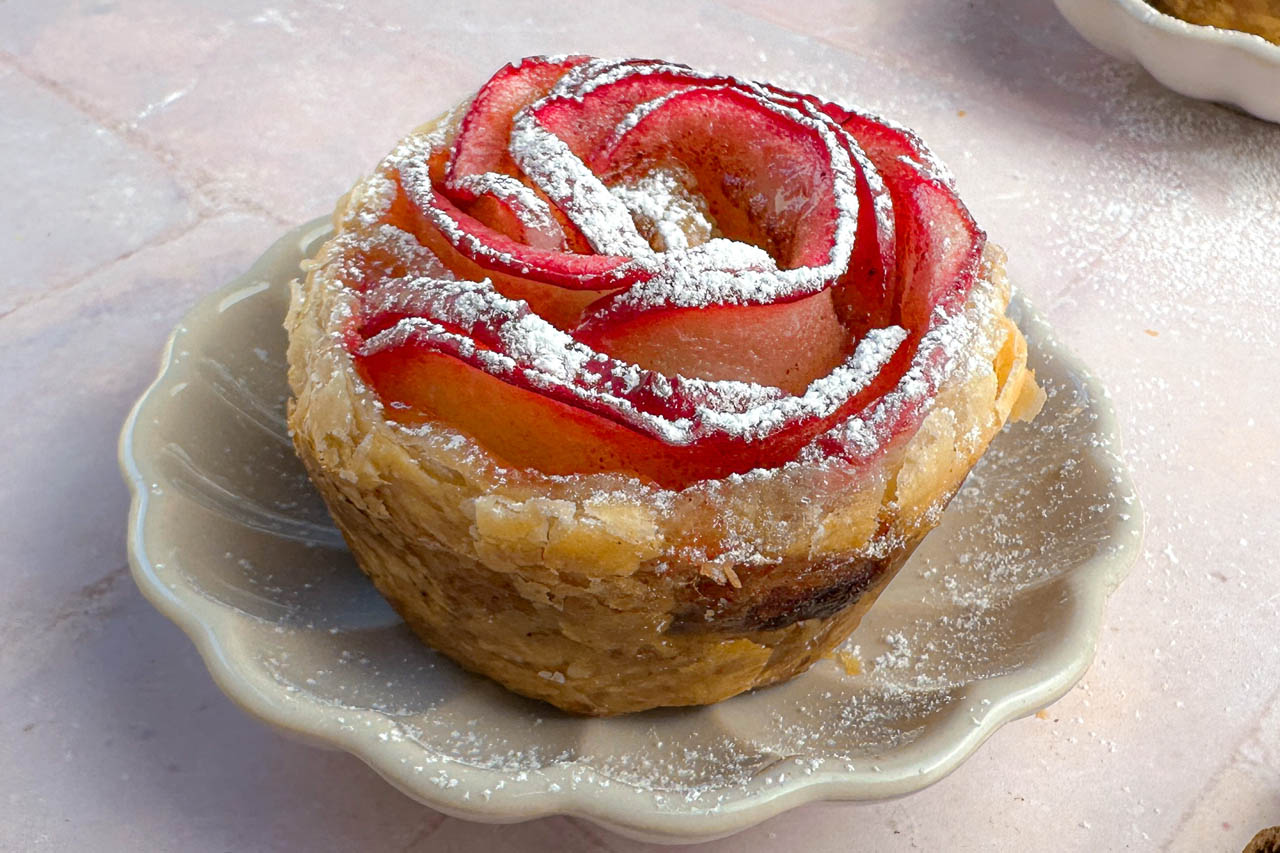 Closeup on an apple rose