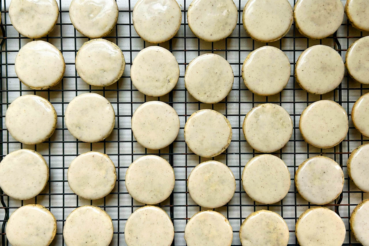 Glazed Earl Grey and Vanilla Bean Shortbread Cookies